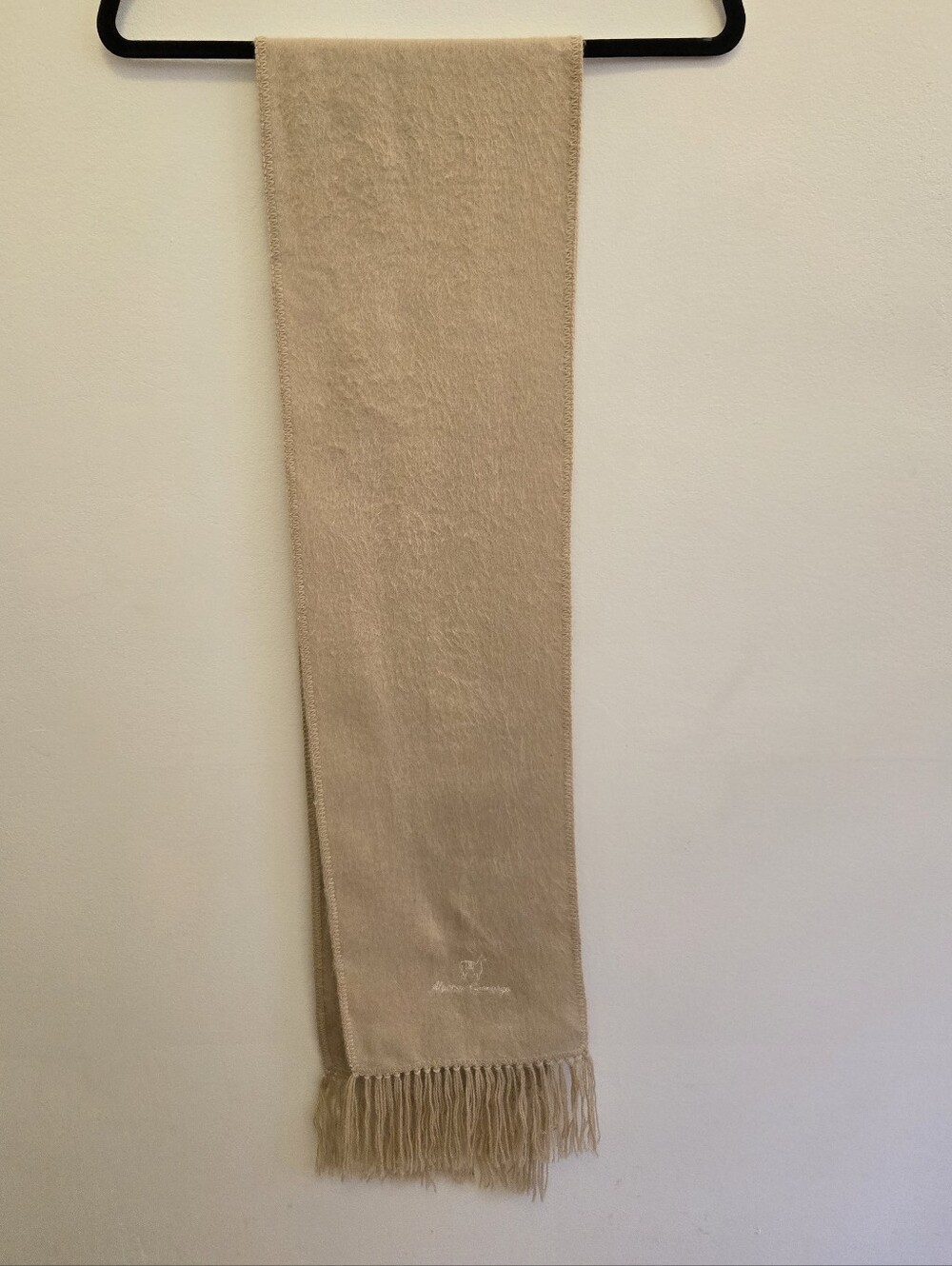 3/$30 Alpaca Camargo Beige Alpaca-Blend Fringe Scarf